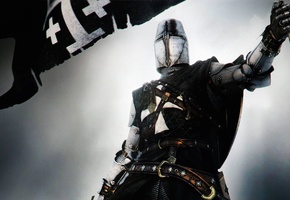 доспехи, топхельм, мечь, Крестоносец