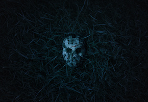 friday the 13th, ночь, трава, Маска, jayson, джейсон