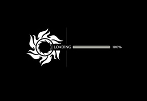 загрузка, 100%, черный, темный