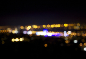боке, Город, огни, bokeh