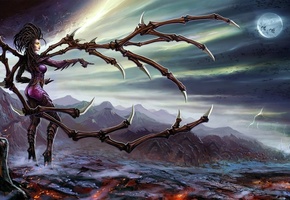 зерги, сара керриган, королева клинков, Starcraft ii