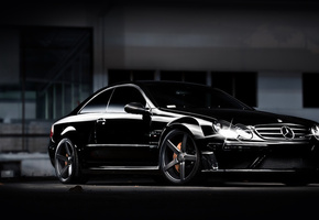 тюнинг, clk, Mercedes benz, black series, купе, мерседес, черный