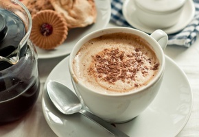 сливки, Чашка, блюдце, кофе