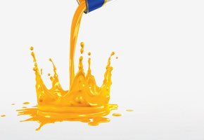 Банка, корона, краска, брызги