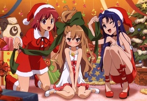 kawashima ami, праздник, kushieda minori, Toradora!, девочки, aisaka taiga