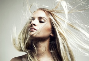 блондинка, волосы, Девушка