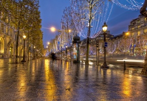 wallpapers, огни, дорога, Париж, франция, обои, paris, france, улица