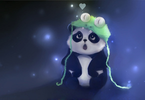 сердечко, лягушка, змея, Панда, мишка, медведь, шапка