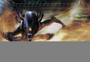 warrior, sgrum, станция, монстр, Арт, alien, решетка