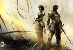 акварель, guildwars, Игры, компьютерные игры