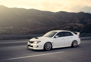 cars, tuning auto, impreza, s206, subaru, wrx, обои авто, sedan, sti, white, Auto