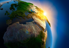 океан, море, космос, небо, Планета земля, горы, реки