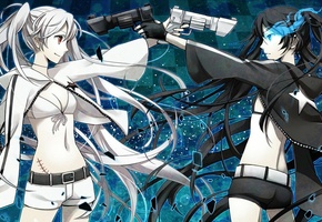 Аниме, black rock shooter, стрелок с черной скалы, мато курои