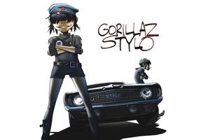 гориллаз, машина, музыка, noodle, группа, stylo, murdoc, Gorillaz