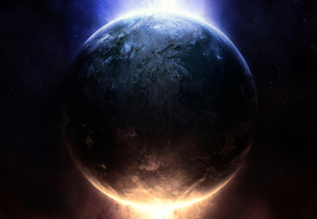 земля, звезды, Космос, свет, space, earth, огонь, планета, planet