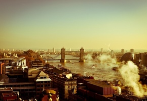 лондон, tower bridge, thames, England, london, англия, uk