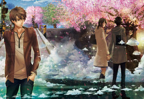shinkai makoto, 5 centimeters per second, 5 сантиметров в секунду, iban, арт