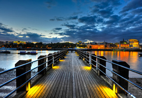 uk, twilight, england, thames, river, англия, лондон, Thames pier, london