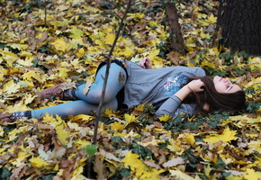 природа, сезон, погода, опавшие, осень, Настроение