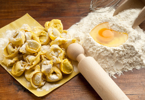 мука, Тесто, еда, скалка, яйцо, пельмени
