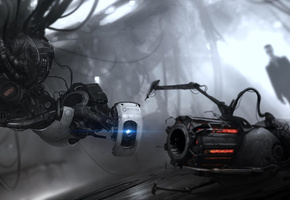 Portal 2, half-life, гравипушка, glados, g-man
