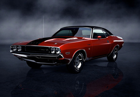дым, challenger r t, Gran, dodge, turismo 5