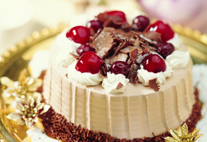 торт, вишня, Еда