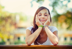 Девушка, улыбка, настроение