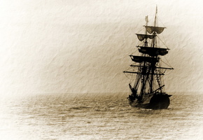 бумага, фон, Корабль