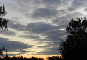 обои, закат, вечер