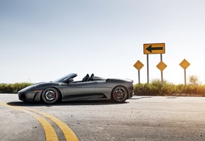 spider, суперкар, Ferrari, ф-430, феррари, спайдер, серый, f-430