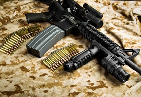 Автомат, обойма, прицел, m4, патроны