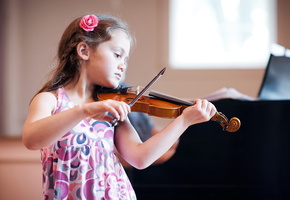 музыка, настроение, Девочка, скрипка