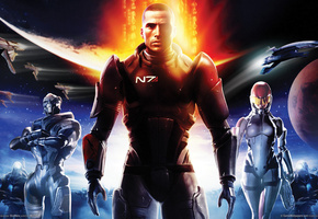 планеты, soldiers, солдаты, Mass effect, game wallpapers, шепард, shepard, n 7
