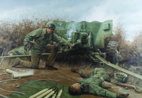 Lightning at bourheim by larry selman, пушка, november 26, 1944, bourheim, germany