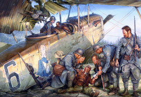 солдаты, Highest possible courage, раненый, самолет, by john d. shaw