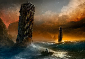 romantically apocalyptic, море, alexiuss, арт, Романтика апокалипсиса