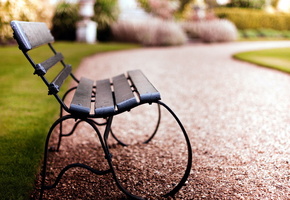 лето, парк, Скамья