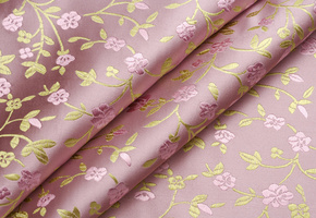 Ткань, узор, цветы, завитки, складки, вышивка