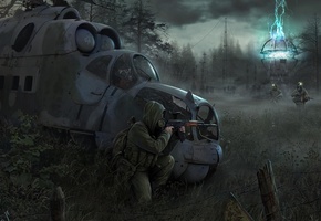 Сталкер, антены, вертолёт, stalker, ми-24