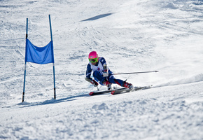 зима, Горные лыжи, супер гигант, горы