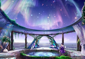 starry tales, opal gate, celestial exploring, Cg wallpapers, hearty welcome, yutaka kagaya