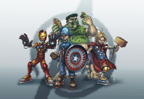 капитан америка, Халк, тор, железный человек