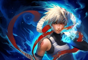 naruto, парень, маска, Арт, younger, тату, sakimichan, kakashi