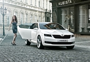 vision d, concept, белый, передок, шкода, __koda, вижн д, концепт