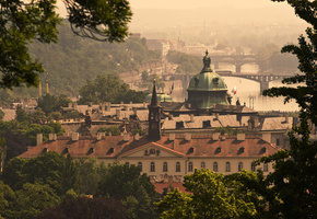 река, чехия, мост, Прага