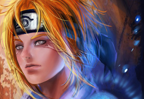 kei uzumaki, парень, naruto, Art, ниндзя, rasengan, byakugan, фан-арт, rikamello