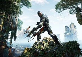 Crysis 3, апокалипсис, костюм, лук