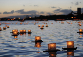 память, свечи, Река