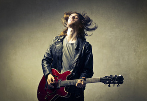 блондин, гитара, Парень